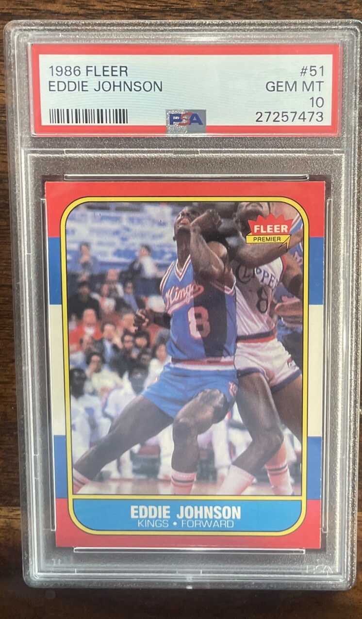 1986 FLEER BASKETBALL #51 EDDIE JOHNSON PSA 10 GEM MINT
