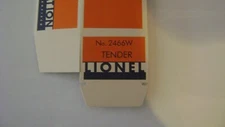 Lionel 2466W Tender Licensed Reproduction Box w/corrugated insert