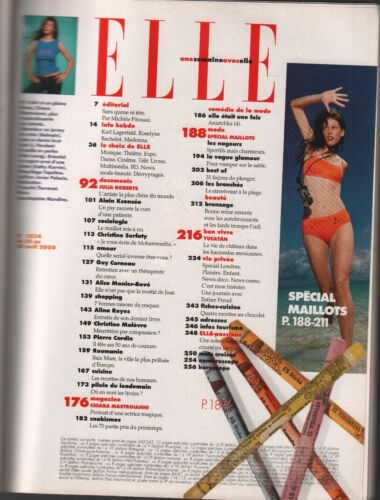 Elle French Fashion Magazine April 24 2000 Chiara Mastroianni 