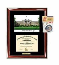University of Wisconsin Milwaukee Diploma Frame UWM Lithograph Graduation Degree