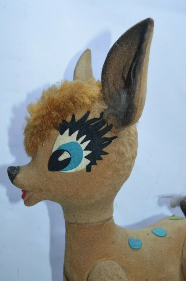 ANCIEN JOUET FIGURINE DE BAMBI ANNEE 50 PELUCHE ARTICULE DU FILM WALT DYSNEY ** - Photo 2/4