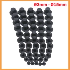 Solid Silicone Rubber Hole Plugs Seal Round Blanking End Caps Seal Bung 3mm-15mm