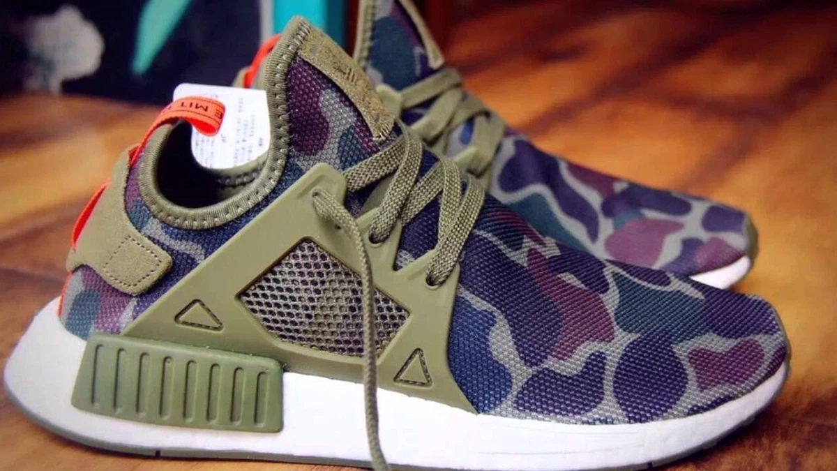 Adidas Nmd Xr1 Duck Camo Olive Cargo Green Size 8.5 BA7232 Very Rare
