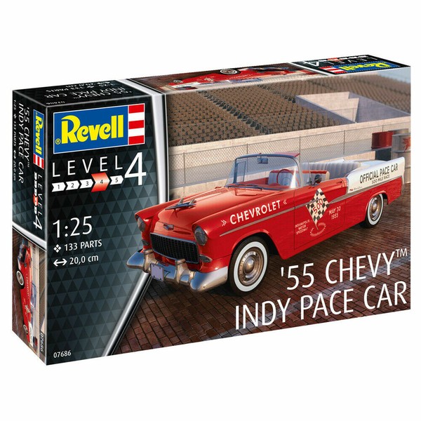 Revell '55 Chevy Indy Pace Car Bausatz Model Kit 1:25 Art. 07686 Us-Car-image