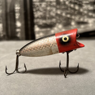heddon baby lucky 13 Vintage fishing lure Silver Scale | eBay