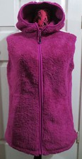 Excellent Cond Ladies Gelert Pink Sleeveless Fleecy Hooded Bodywarmer Size 14