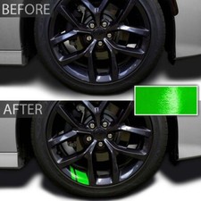 6Pcs Green Reflective Car Wheel Rim Vinyl Decal Reflector Stickers For 16"-21"