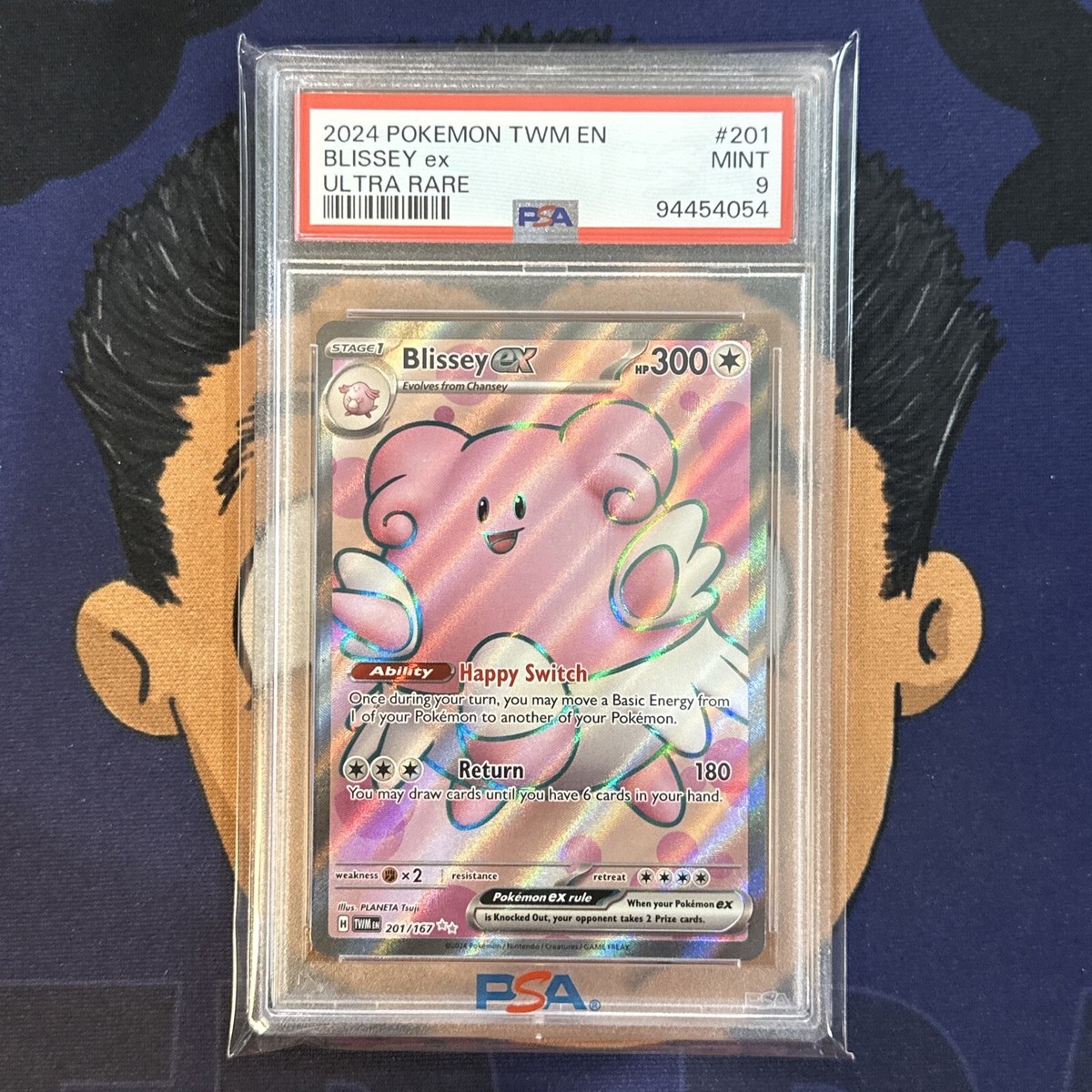 PSA 9 MINT 2024 Pokemon Twilight Masquerade BLISSEY EX #201 Ultra