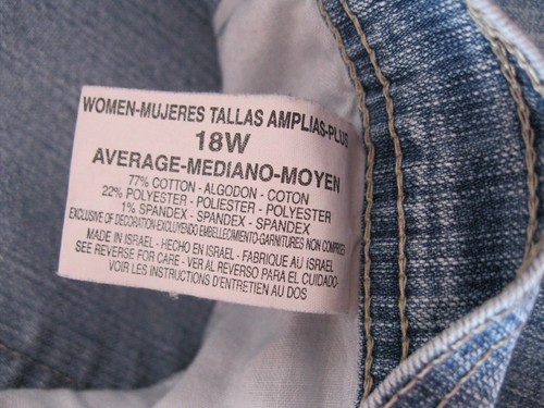 Denim Jeans Plus Size 18W STRETCH Gloria Vanderbilt 29" Inseam Casual Flaw - Picture 7 of 9