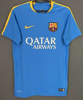 MEN'S NIKE FC BARCELONA 2015/2016 TRAINING SOCCER FOOTBALL SHIRT