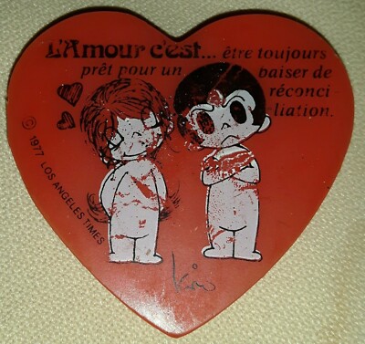 Vintage 70s Rubbers Eraser - Rare Love Is  Eraser L'amour C'est in french