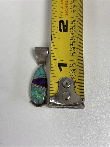 Navajo Künstler C. Webster Sterlingsilber Multi Opal Stein Anhänger 3,7 g - Bild 9 von 10