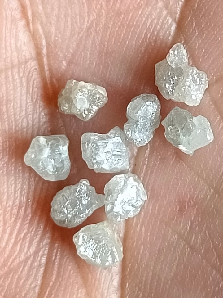 African Diamonds White Color Unique Natural Rough loose Diamonds Lot ...