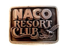 Vintage 1989 NACO Resort Club Belt Buckle