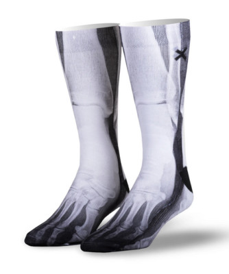 ODD SOX Show the real inner you with these x ray crew socks Mens Sz 6-13 FunGift