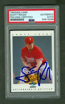 Scott Rolen Rookie Scott Rolen 1997 Score Rookie Card #474 Phillies PSA/DNA Encased ...