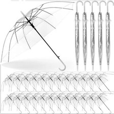 6 Pcs Transparent Umbrella Outdoor Personality Fashion umbrella photography