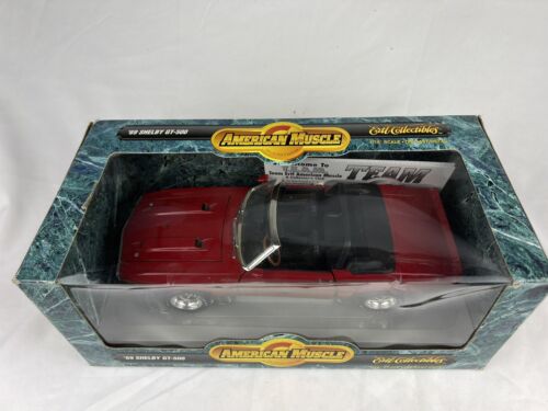 1-18 ERTL AMERICAN MUSCLE 1969 SHELBY GT-500 - ROJO CON NEGRO - Imagen 2 de 11