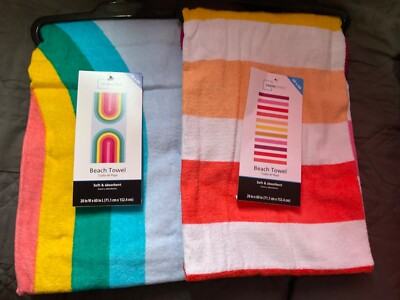 Mainstays  multicolor Towels 2 Pack 28 x60  New