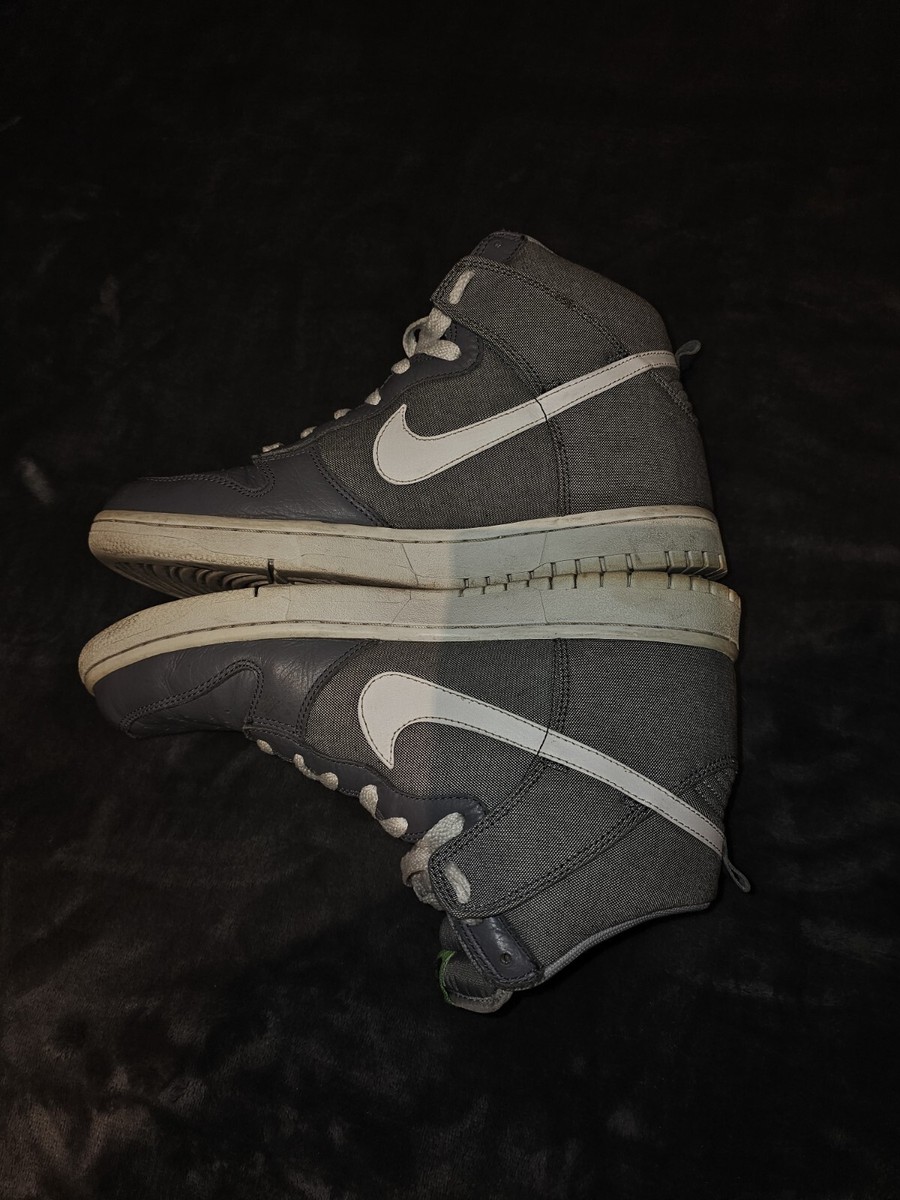 Nike Dunk High Shoe Wolf Grey 317982-045 Men Size 9 From  display picture 1