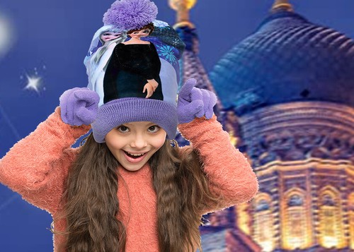 Set invernale cappello e guanto bambina Disney Frozen II Elsa e Anna - Foto 2 di 4