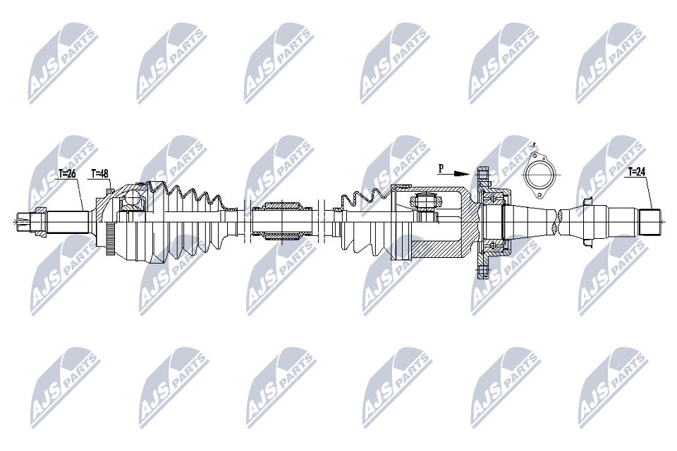 NPW-TY-075 NTY Drive Shaft for TOYOTA