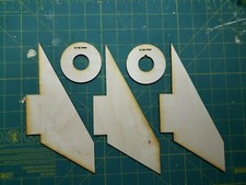 Estes #1951 Executioner Plywood Fin and Centering Ring Kit with tube slot guide