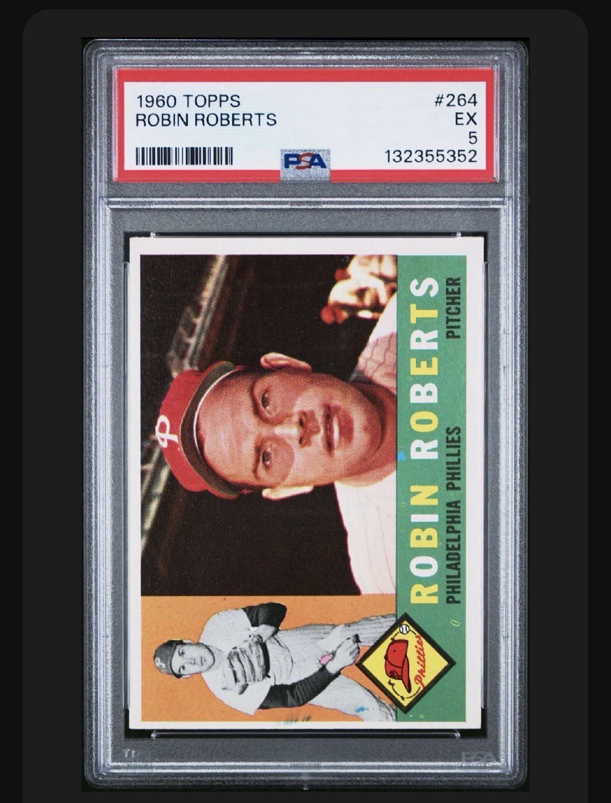 1960 TOPPS #264 ROBIN ROBERTS PSA 5