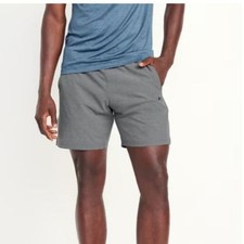 Old Navy Lined Athletic Workout Shorts Gray Boys 14 16 Husky NWT