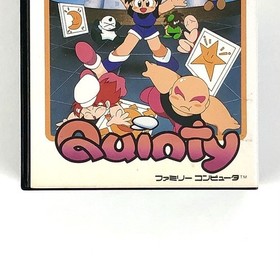 Famicom Quinty Comes with box theory, flyers, and postcards. Has damage.
