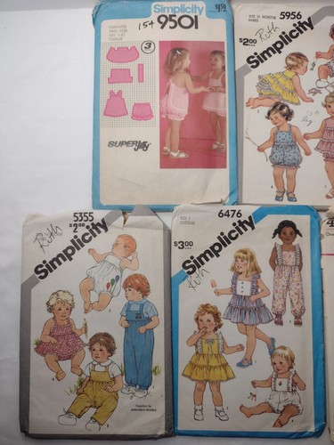 Vintage Baby Toddler Sewing Patterns 1960s-80s Lot Of 13 Mostly Girl - Picture 4 of 5