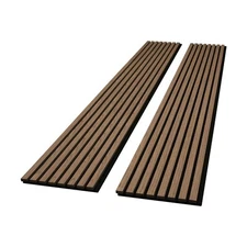 Architectural Products by Outwater (2 Pack) Walnut Wood Acoustic Wall Panels