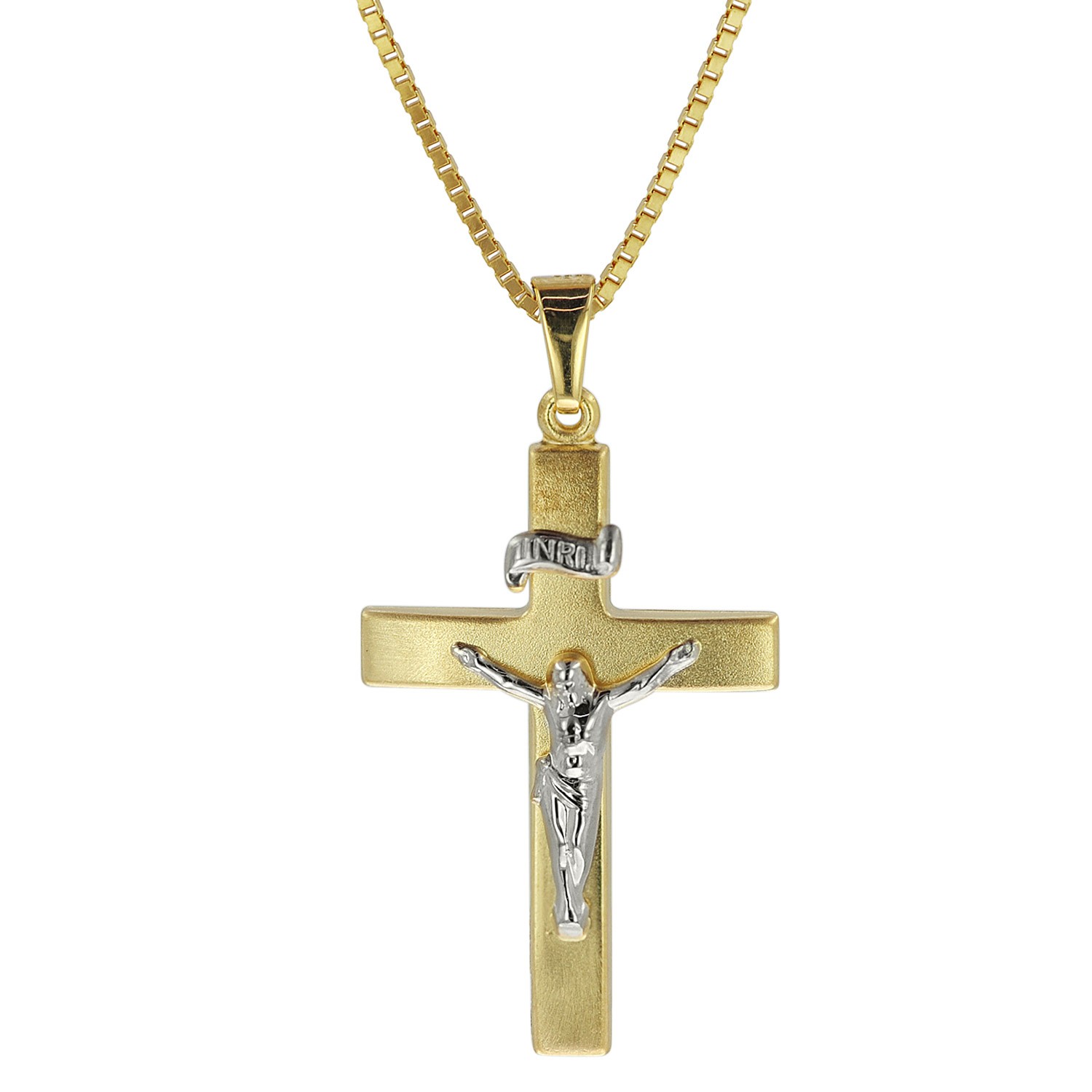 TRENDOR Schmuck Kruzifix-Anhnger Gold 333 Herren-Halskette 44390₽