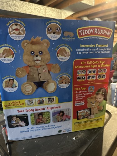 Teddy Ruxpin 2017 Animated Talking Storytime Bear Bluetooth LED NEW Damaged Box - Picture 3 of 3