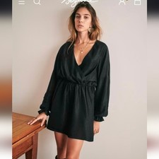Sezane Pat Dress Black 46 NWT