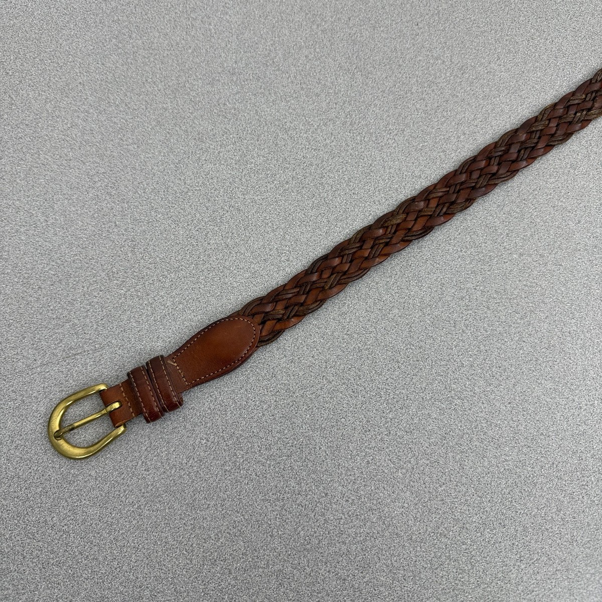 Coach 3850 British Tan Leather Belt Mens 40 Brass Buckle  display picture 3