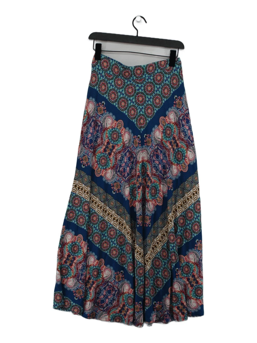 Jupe Longue Everbelle Taille 14 – Motif Géométrique Multicolore – A-Line
