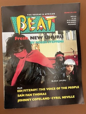 Vintage Beat Reggae & African Music Magazine 1986 Black Uhuru Edi Fitzroy #2