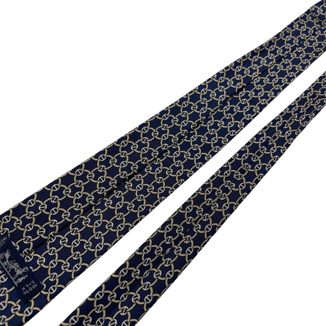 Hermes Tie, Classic Pattern, 9cm Width, Excellent… - image 6