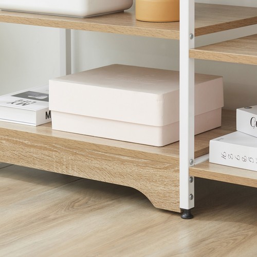 HOMCOM Scaffale da Cucina Mobiletto con 7 Ripiani in Metallo Legno Bianco - Foto 10 di 10