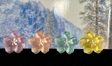 JIBBITZ Shoe Charms FLOWERS Pastel Gardening Lot 4 Clog Croc Style XYNTARA Daisy