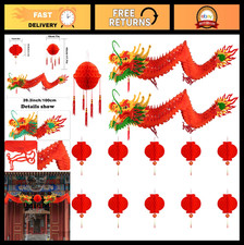 13 PCS 3D Paper Dragon  Red Lanterns for Chinese New Year, Spring Festival Deco
