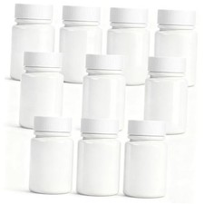 Pill Bottle Empty with Screw Cap, 13 Dram TSA Approved Travel 13 dram White