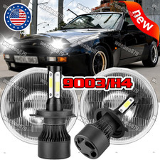 2x 7 Inch Round Led Headlights Hi-low Beam H4 9003 For Porsche 944 1983-1991 A
