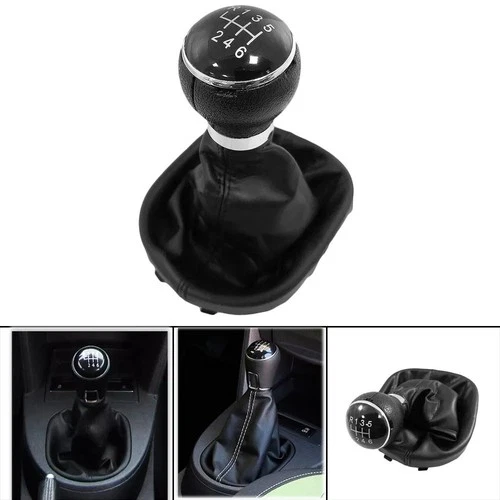 Schaltknauf 6-Gang + Schaltmanschette passend für VW Touran 1T GP, Caddy III 2K - Bild 1 von 11