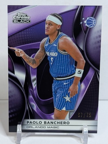 2025-26 Topps Chrome Black Paolo Banchero #97 Purple Refractor /75
