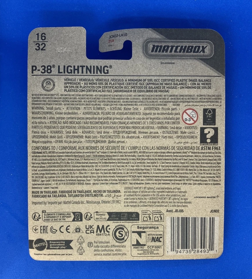 Matchbox - Sky Busters - 16/32 - P-38 Lightning - JCN02 - Bild 3 von 3