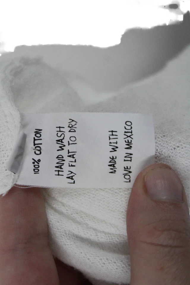 Blusa blanca de manga corta ancha de algodón con botín pirata Jens para mujer talla S Foto 4 de 4