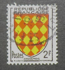 France 737 u 1954 2f Angoumois Coat of Arms 1956 SON SOTN cancel
