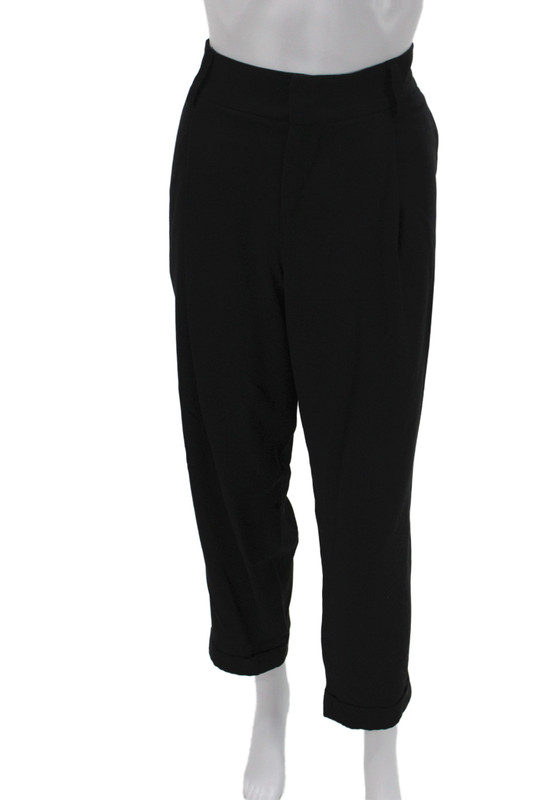 Alice + Olivia Womens Ankle Pants Black Elastane Zip Inseam 30 Size 10